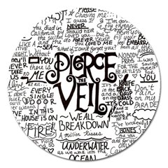 Pierce The Veil Music Band Group Fabric Art Cloth Poster Magnet 5  (round) by Sudhe