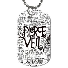 Pierce The Veil Music Band Group Fabric Art Cloth Poster Dog Tag (one Side) by Sudhe