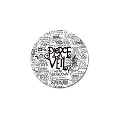 Pierce The Veil Music Band Group Fabric Art Cloth Poster Golf Ball Marker by Sudhe