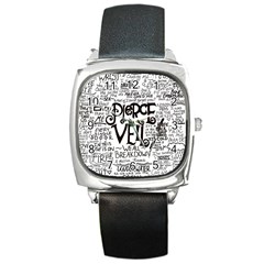 Pierce The Veil Music Band Group Fabric Art Cloth Poster Square Metal Watch by Sudhe