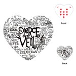 Pierce The Veil Music Band Group Fabric Art Cloth Poster Playing Cards (Heart) Front