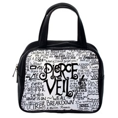 Pierce The Veil Music Band Group Fabric Art Cloth Poster Classic Handbag (one Side) by Sudhe