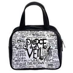 Pierce The Veil Music Band Group Fabric Art Cloth Poster Classic Handbag (two Sides) by Sudhe