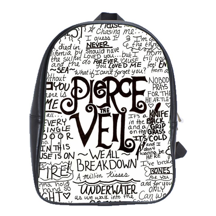 Pierce The Veil Music Band Group Fabric Art Cloth Poster School Bag (Large)