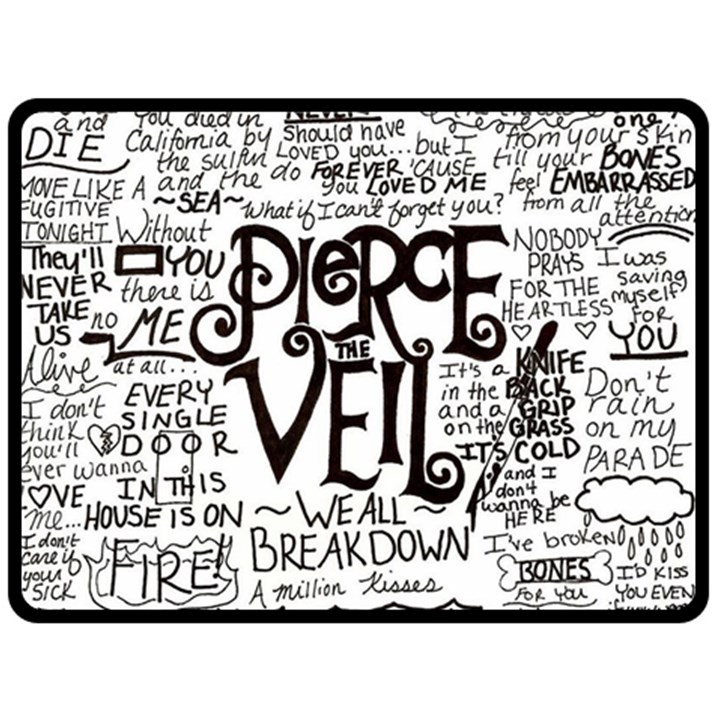 Pierce The Veil Music Band Group Fabric Art Cloth Poster Fleece Blanket (Large) 