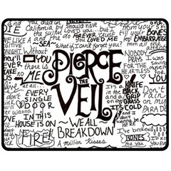 Pierce The Veil Music Band Group Fabric Art Cloth Poster Fleece Blanket (medium)  by Sudhe