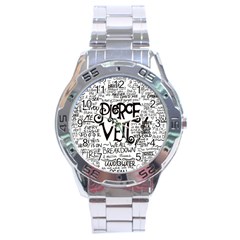 Pierce The Veil Music Band Group Fabric Art Cloth Poster Stainless Steel Analogue Watch by Sudhe