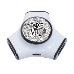 Pierce The Veil Music Band Group Fabric Art Cloth Poster 3-port Usb Hub by Sudhe