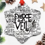 Pierce The Veil Music Band Group Fabric Art Cloth Poster Snowflake Ornament (Two Sides) Front