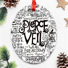 Pierce The Veil Music Band Group Fabric Art Cloth Poster Oval Filigree Ornament (two Sides) by Sudhe