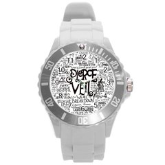 Pierce The Veil Music Band Group Fabric Art Cloth Poster Round Plastic Sport Watch (l) by Sudhe