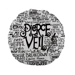 Pierce The Veil Music Band Group Fabric Art Cloth Poster Standard 15  Premium Round Cushions by Sudhe