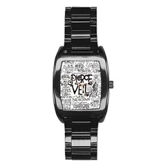 Pierce The Veil Music Band Group Fabric Art Cloth Poster Stainless Steel Barrel Watch by Sudhe