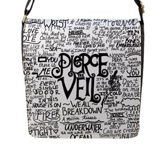 Pierce The Veil Music Band Group Fabric Art Cloth Poster Flap Closure Messenger Bag (L)