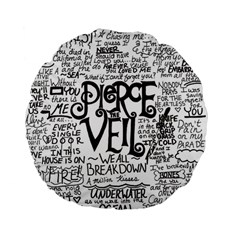 Pierce The Veil Music Band Group Fabric Art Cloth Poster Standard 15  Premium Flano Round Cushions by Sudhe