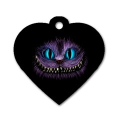 Cheshire Cat Animation Dog Tag Heart (one Side) by Sudhe