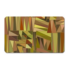 Earth Tones Geometric Shapes Unique Magnet (rectangular) by Mariart