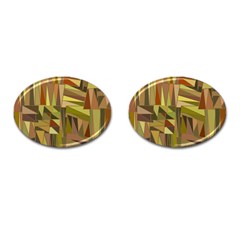 Earth Tones Geometric Shapes Unique Cufflinks (oval) by Mariart