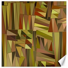 Earth Tones Geometric Shapes Unique Canvas 12  X 12  by Mariart