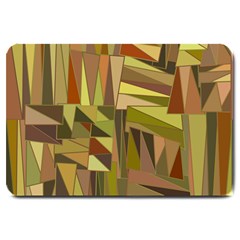 Earth Tones Geometric Shapes Unique Large Doormat  by Mariart