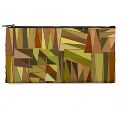 Earth Tones Geometric Shapes Unique Pencil Cases