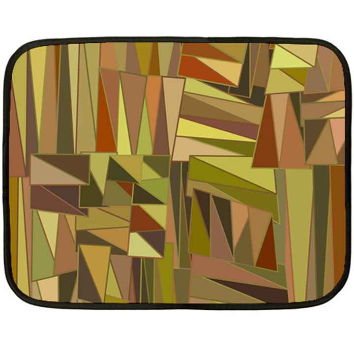 Earth Tones Geometric Shapes Unique Double Sided Fleece Blanket (Mini) 