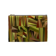 Earth Tones Geometric Shapes Unique Cosmetic Bag (medium) by Mariart