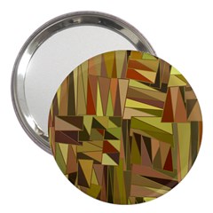 Earth Tones Geometric Shapes Unique 3  Handbag Mirrors by Mariart