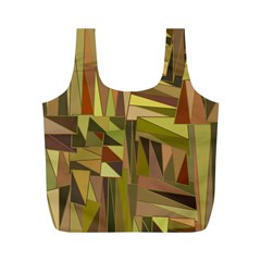 Earth Tones Geometric Shapes Unique Full Print Recycle Bag (m) by Mariart