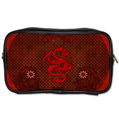 Awesome Chinese Dragon, Red Colors Toiletries Bag (one Side) by FantasyWorld7