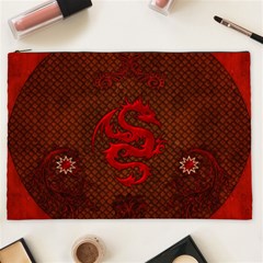 Awesome Chinese Dragon, Red Colors Cosmetic Bag (xxl) by FantasyWorld7