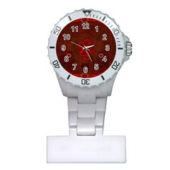 Awesome Chinese Dragon, Red Colors Plastic Nurses Watch by FantasyWorld7