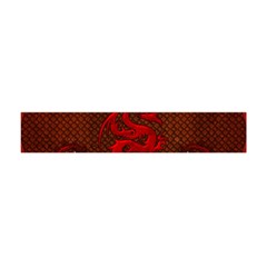 Awesome Chinese Dragon, Red Colors Flano Scarf (mini) by FantasyWorld7