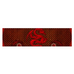 Awesome Chinese Dragon, Red Colors Satin Scarf (oblong) by FantasyWorld7