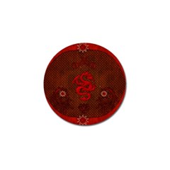 Awesome Chinese Dragon, Red Colors Golf Ball Marker