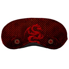 Awesome Chinese Dragon, Red Colors Sleeping Masks by FantasyWorld7