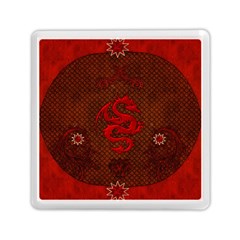 Awesome Chinese Dragon, Red Colors Memory Card Reader (square) by FantasyWorld7