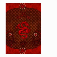 Awesome Chinese Dragon, Red Colors Small Garden Flag (two Sides) by FantasyWorld7