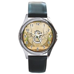 Wonderful Asian Dragon Round Metal Watch by FantasyWorld7