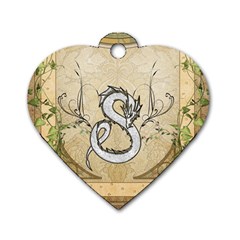 Wonderful Asian Dragon Dog Tag Heart (one Side) by FantasyWorld7