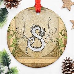 Wonderful Asian Dragon Ornament (round) by FantasyWorld7