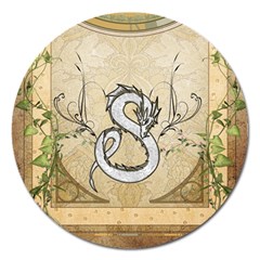 Wonderful Asian Dragon Magnet 5  (round) by FantasyWorld7