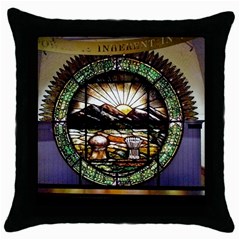 Ohio Seal Throw Pillow Case (black) by Riverwoman