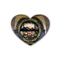 Ohio Seal Rubber Coaster (heart)  by Riverwoman