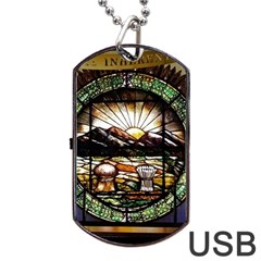 Ohio Seal Dog Tag Usb Flash (one Side) by Riverwoman