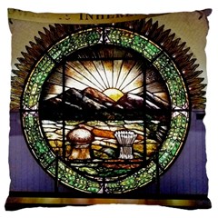 Ohio Seal Large Cushion Case (two Sides) by Riverwoman