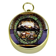 Ohio Seal Gold Compasses by Riverwoman