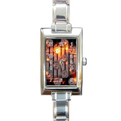 Music Notes Sound Musical Audio Rectangle Italian Charm Watch by Mariart