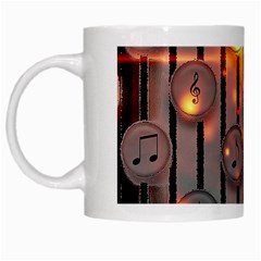 Music Notes Sound Musical Audio White Mugs by Mariart