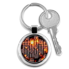 Music Notes Sound Musical Audio Key Chains (round)  by Mariart